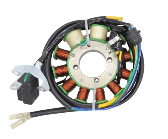 Magneto coil 12 pole Magneto coil 12 pole - Yousaf Engineering (Pvt) Ltd motorcycle part, made in Pakistan
